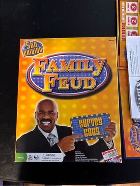 Family Feud 5th Edition Board Game - Bright Yellow Edition